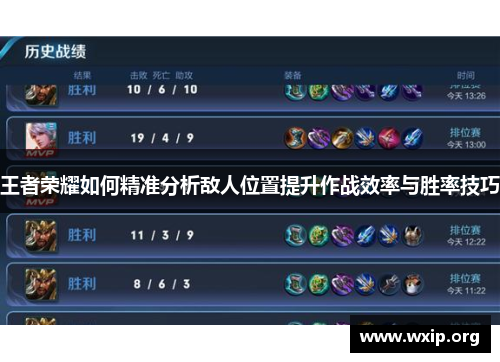 王者荣耀如何精准分析敌人位置提升作战效率与胜率技巧